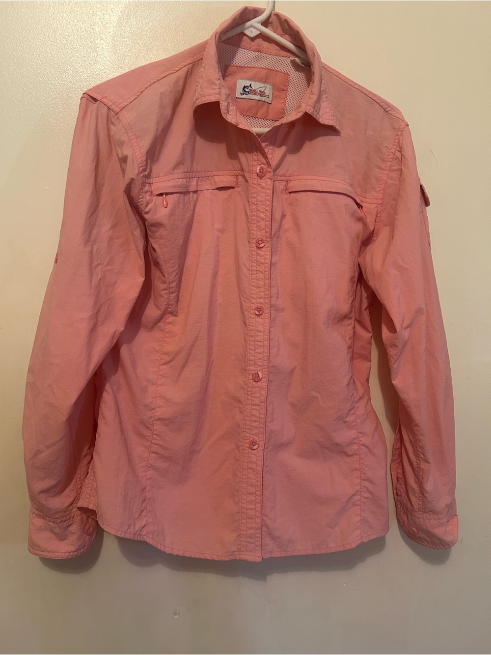 NWOT World Wide Sportsman Women’s Hiking Outdoor Vented Shirt Coral Pink Sz S